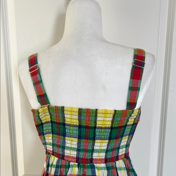 NWT Kate Spade Coastal Multicolor Plaid Maxi Dress - Size 6 - Picture 6 of 11